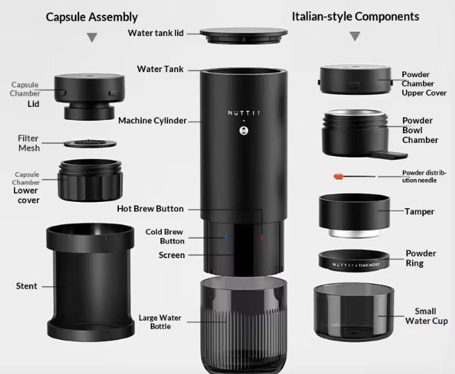 Timemore X Nuttii E Coffee Portable Espresso Machine